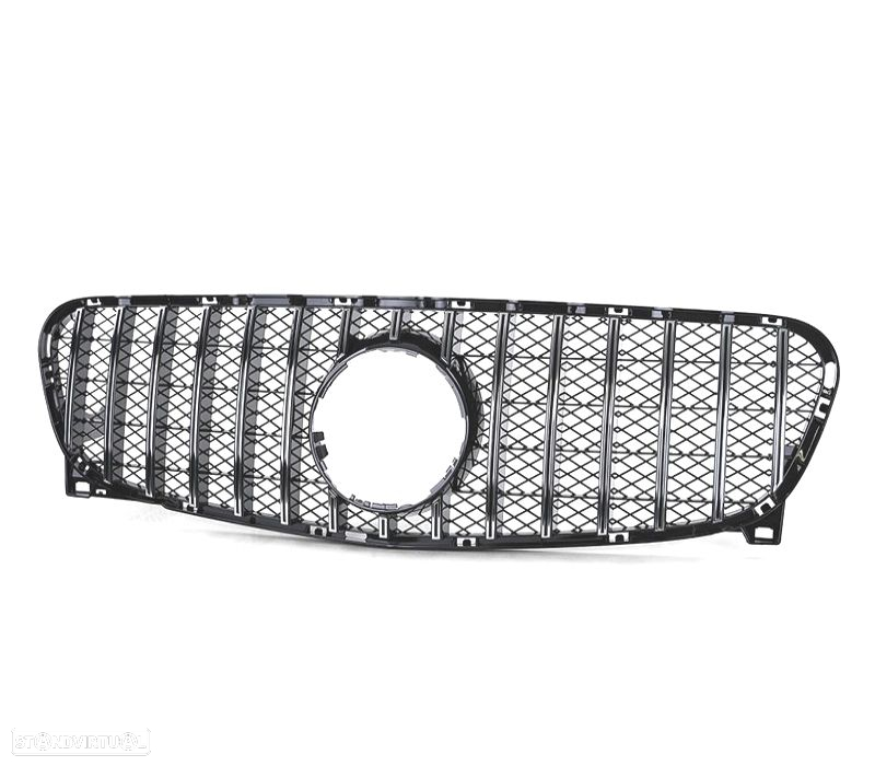 GRELHA FRONTAL MERCEDES GLA X156 14-16 GT-R AMG PRETO BRILHANTE - 3