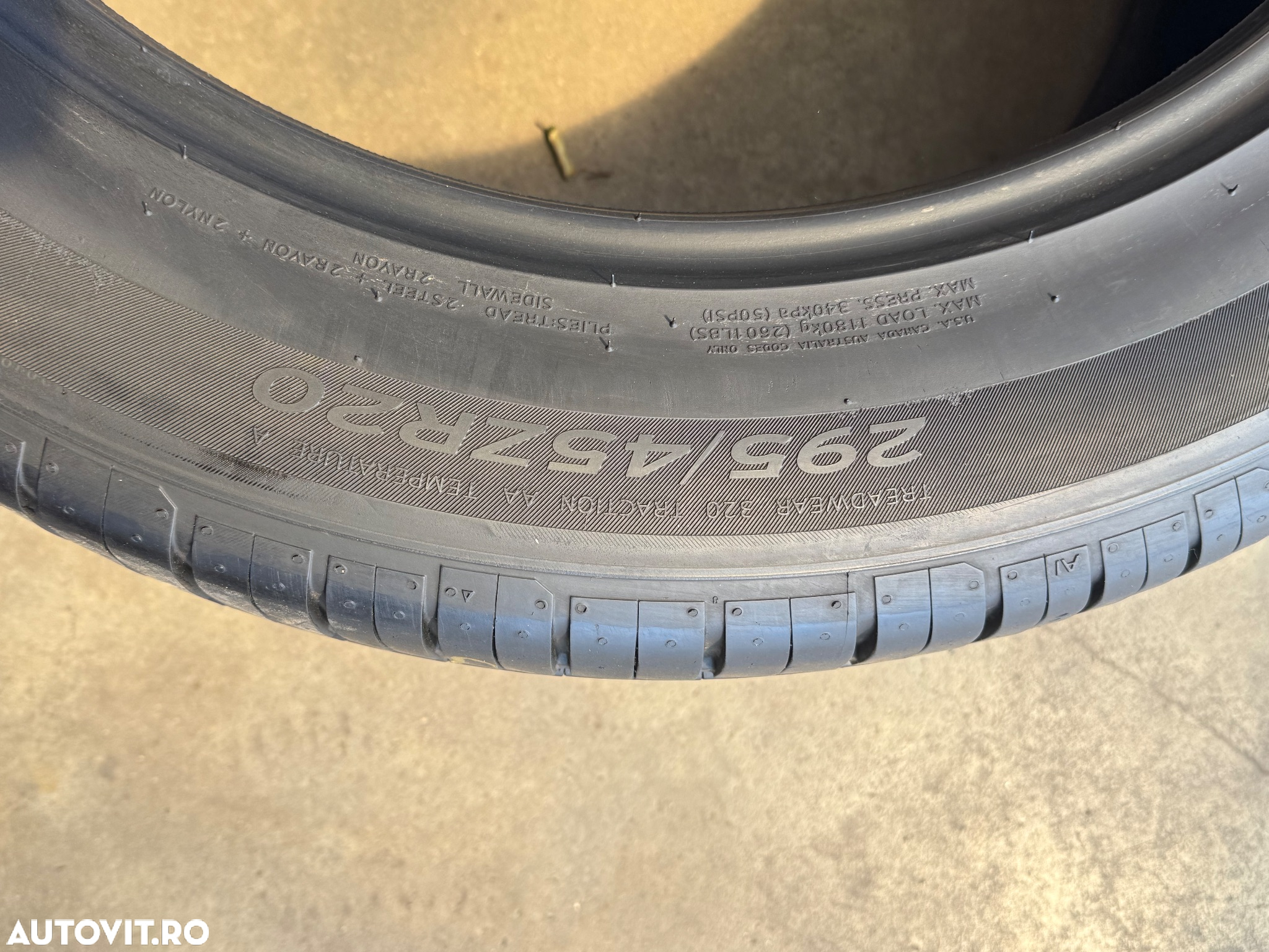 Vând 4 anvelope 295/45/20 hankook de vară ca noi - 8