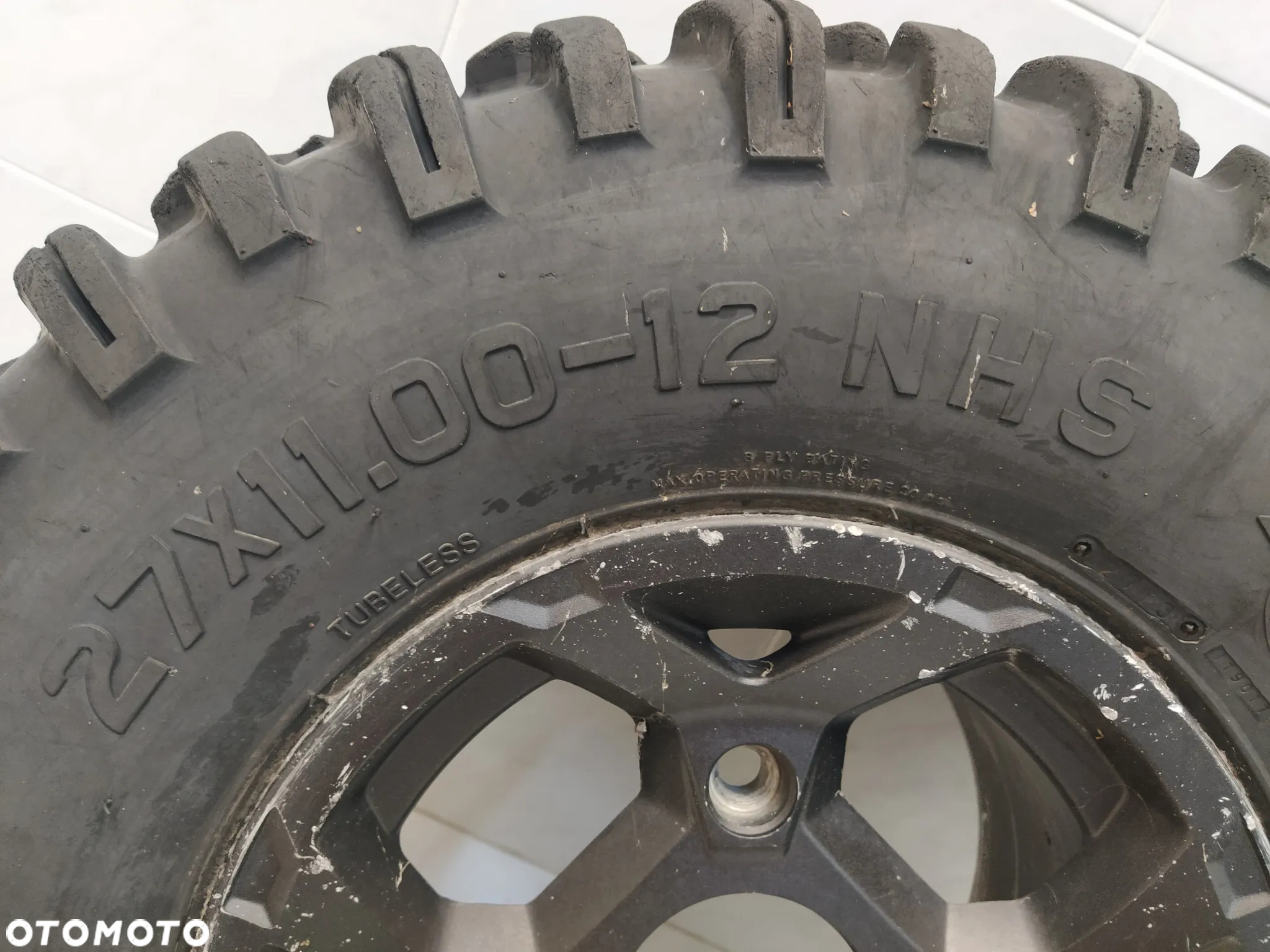 POLARIS FELGA 12x8 R12 ET50.1 OPONA DIRT COMMANDER GBC 27X11-12 KOŁO - 5