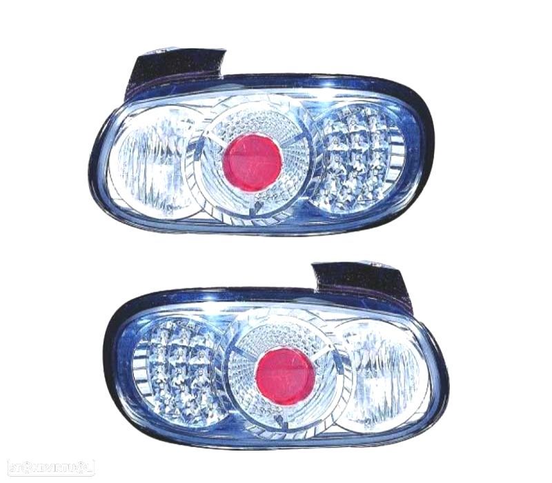 FAROLINS TRASEIROS LED MAZDA MX 5 89-98 CROMADO - 1
