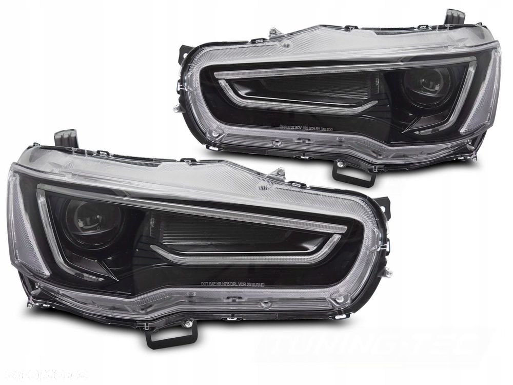 Reflektory Lampy kpl Vland LED Neon Tuning Black Mitsubishi Lancer VIII 8 - 4