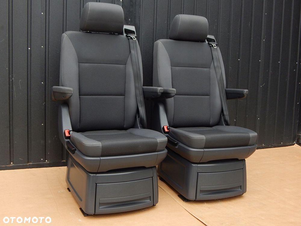 vw t5 lift t6 t6.1 multivan fotel nieobrotowy tył ii rząd team komplet - 3