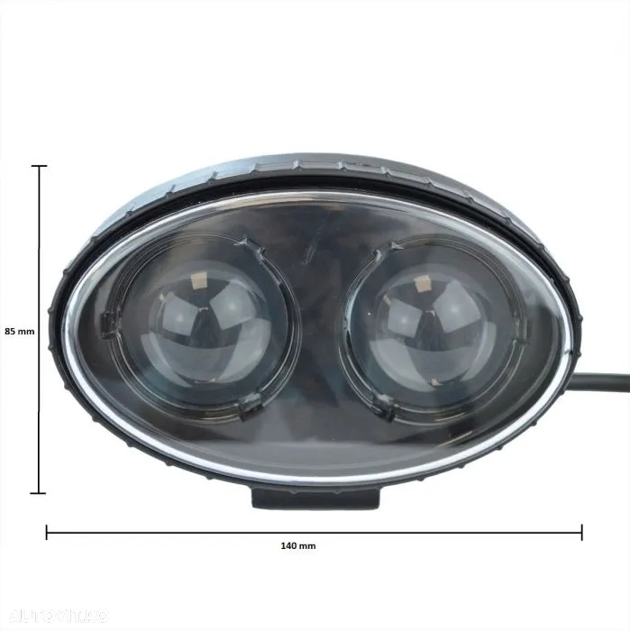 Lumina Siguranta Cu Punct Roșu - 10-48 V, 10 W, 500 Lm, 2 LED-Uri Pentru Stivuitor - 6