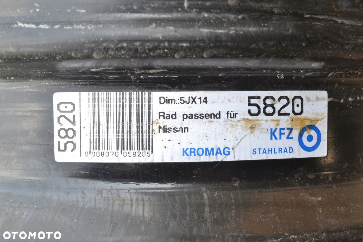FELGI STALOWE NISSAN 4x100 5J14 ET 45 F-491 - 6
