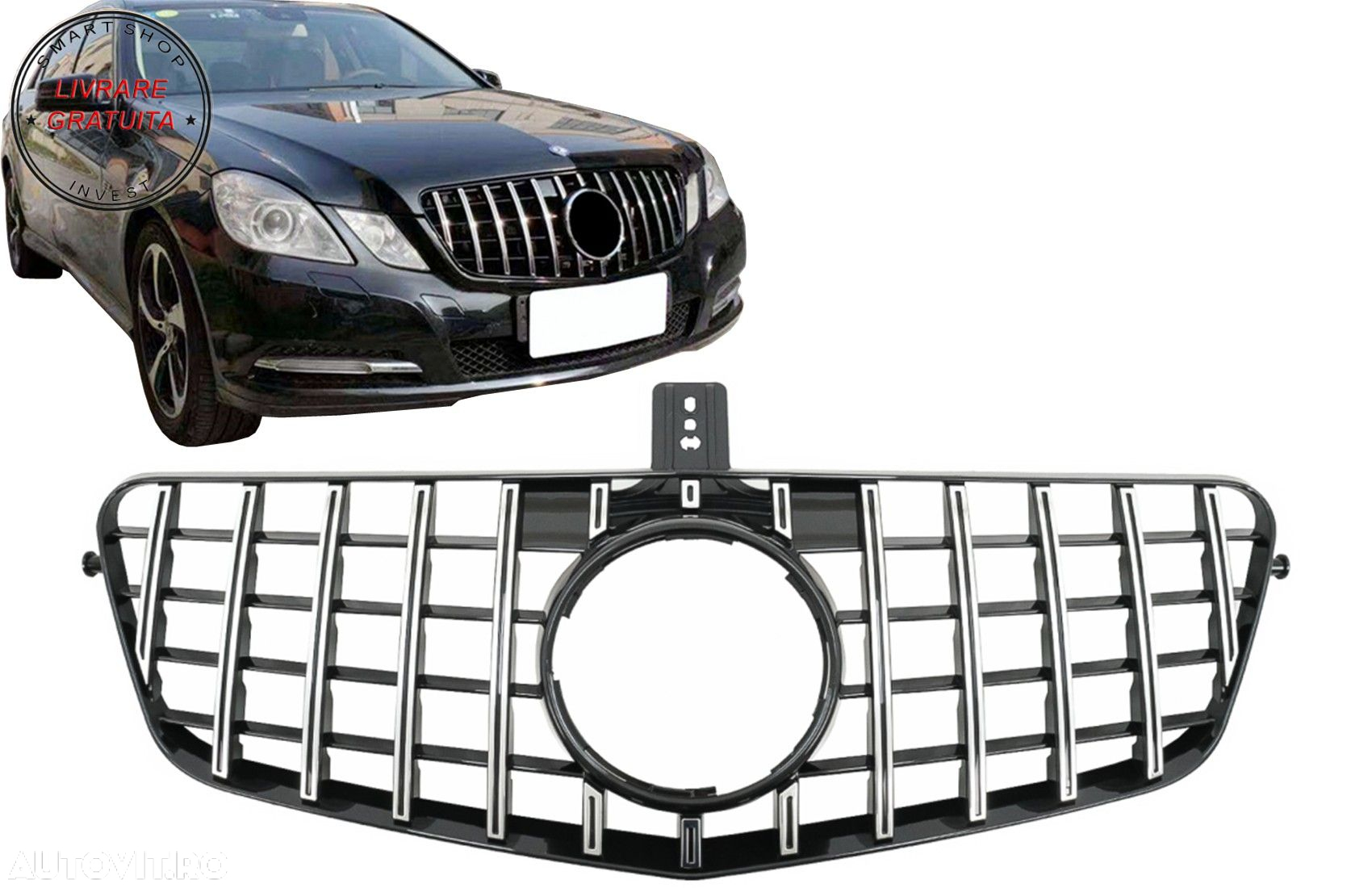 Grila Centrala Mercedes E-Class W212 S212 (2009-2013) GT-R Panamericana Design- livrare gratuita - 9