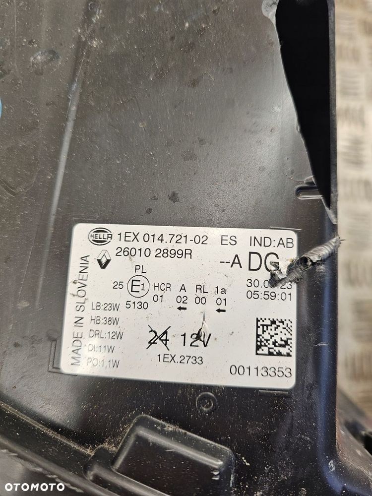 renault trafic iv 2021-2025 lampa przednia prawa full led 260102899r - 7