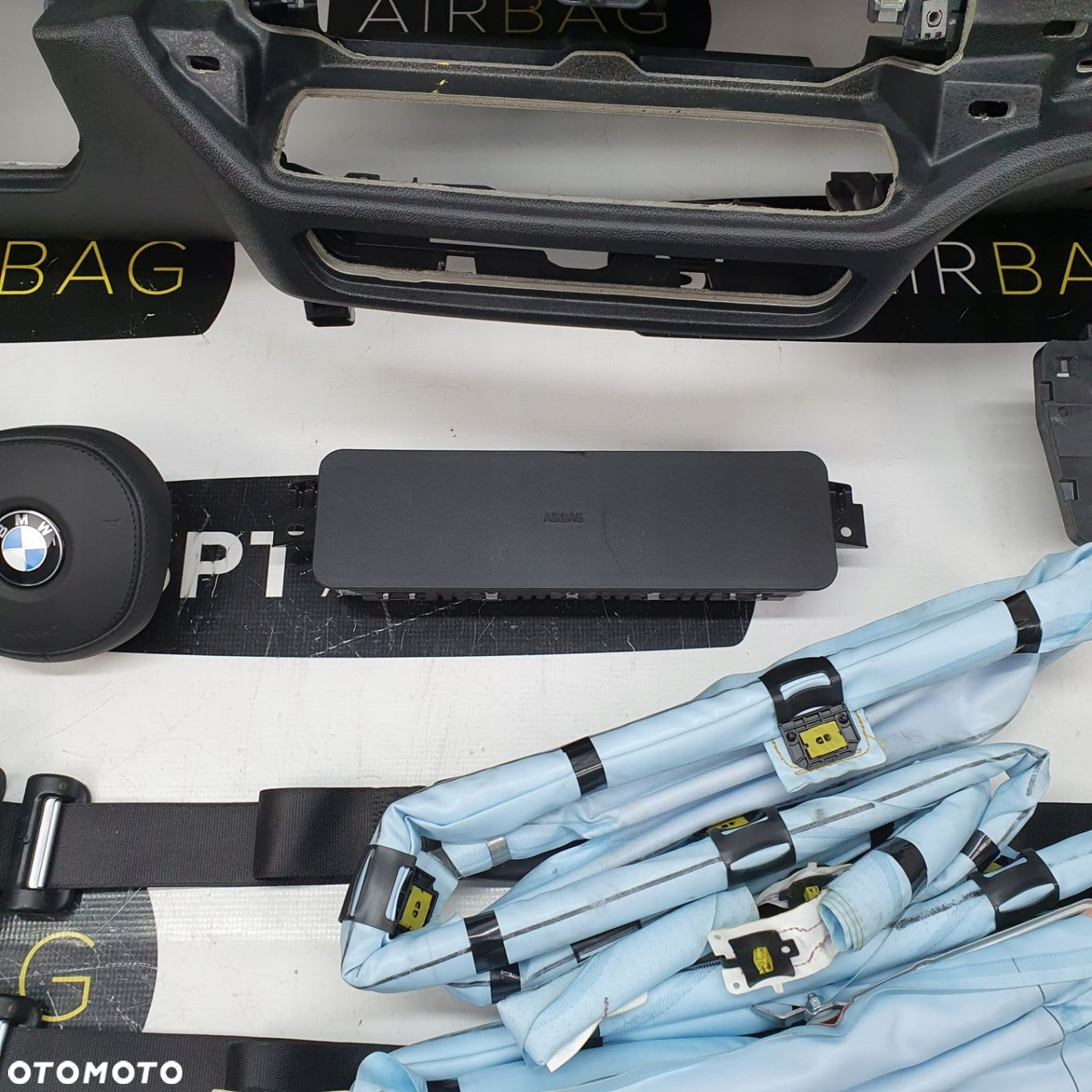 BMW SERIA 3 G20 G21 SERIA 4 G22 G23 G26 DESKA ROZDZIELCZA KONSOLA KOKPIT PULPIT PODUSZKI AIRBAG AIR BAG PASY KURTYNY KIT SET - 9