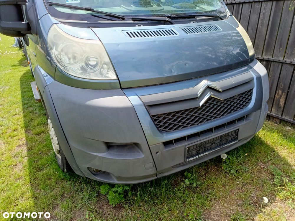 Ducato Boxer Jumper 2007-2014 przód kompletny 691/A GRIGIO FER. maska błotniki reflektory pas przedni zderzak halogeny grill atrapa oraz silnik 3,0 euro4 156ps F1CE0481D 06-11r z możliwością odpalenia/sprawdzenia Tył karoserii oszklony pod autobus kamper - 5