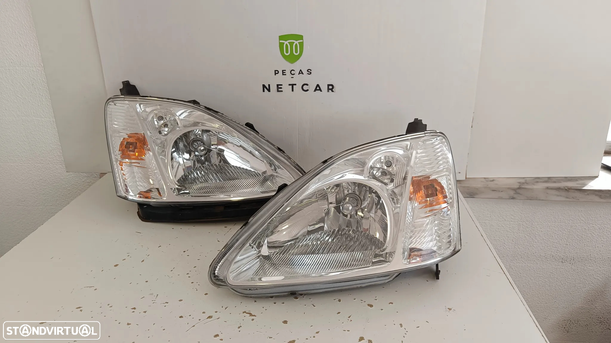 Farol óptica esquerdo Honda Civic 2003 H/B - 3