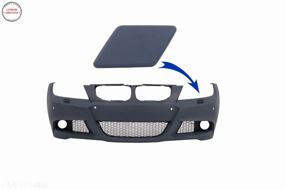 Capac STANGA Spalatoare Faruri Bara Fata BMW Seria 3 E90 E91 LCI (2008-2011) M Tec- livrare gratuita - 1