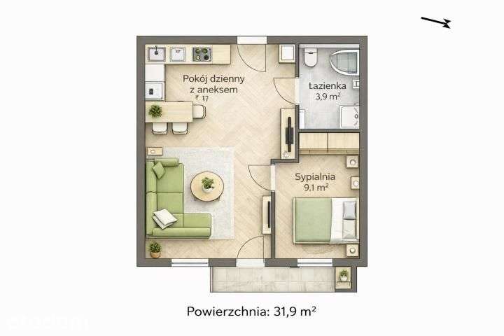 2 pokoje z ogródkiem | cisza, zieleń | 2027