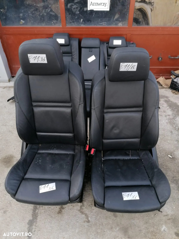 Interior din piele neagra pentru BMW X6