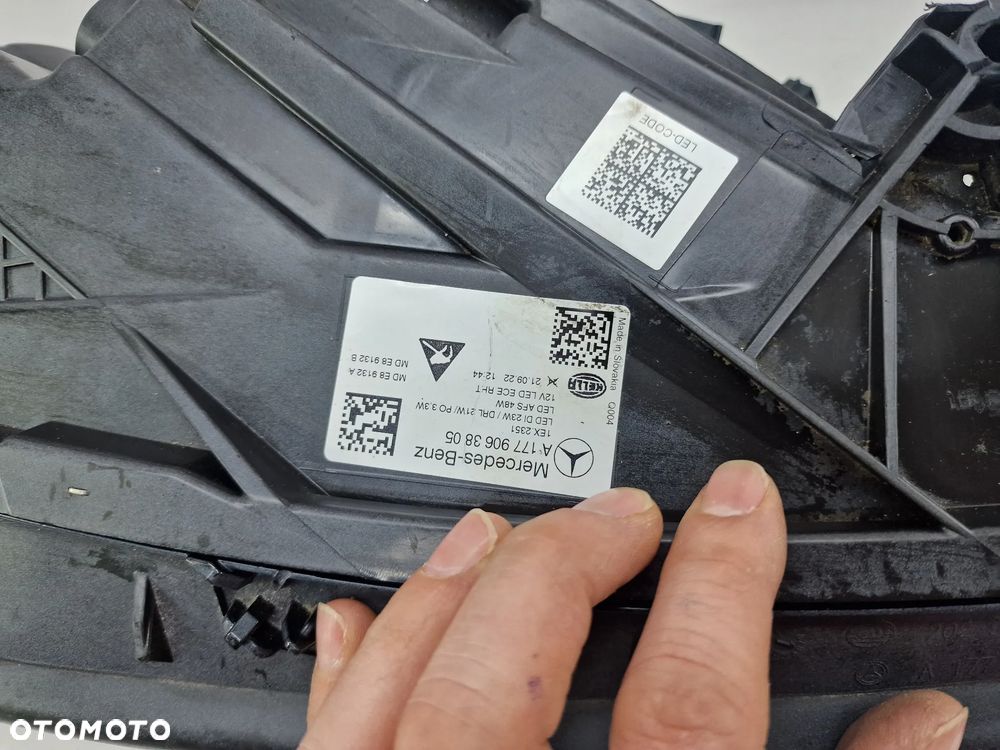 MERCEDES A-KLASSA W177 PRAWA LAMPA PRZEDNIA PRZÓD FULL LED , NR A1779063805 , NR AUKCJI LA405 - 8