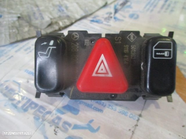 Interruptor 2088200310 MERCEDES W208 LUZ DE PRIGO MERCEDES W210 4 Piscas MERCEDES W208 1999 CLK200 136CV 2P PRETO - 1
