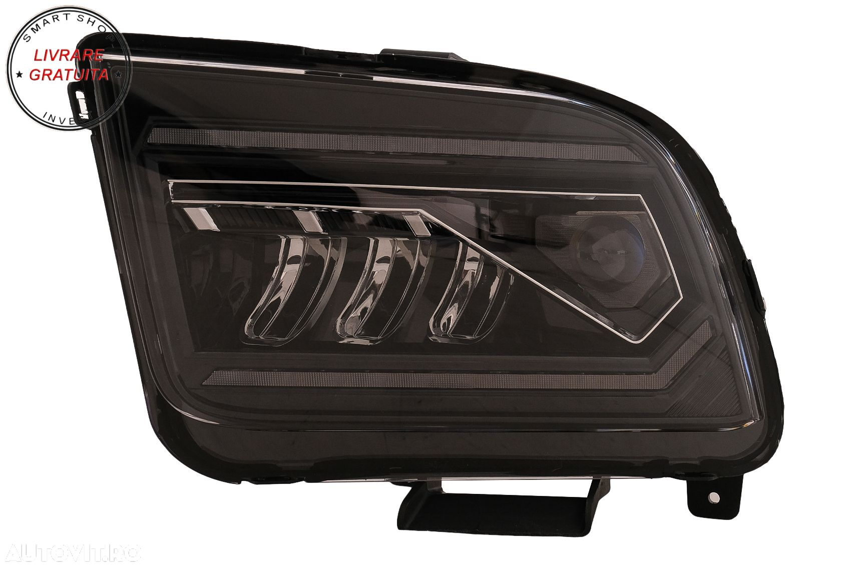 Faruri Full LED Ford Mustang V Pre-Facelift (2005-2009) Negru cu Semnal Dinamic Se- livrare gratuita - 12