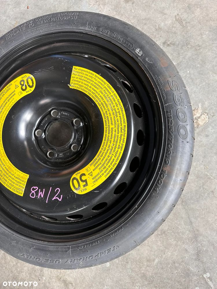 Koło dojazdowe Audi A4 B9 8W 8W0601027B 8W0601027 125/70 R19 - 3