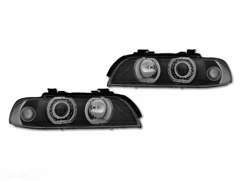 Reflektor Lampy kpl Ringi Angel Eyes Led Tuning Black H7 H7 Bmw 5 e39 96-03 - 1