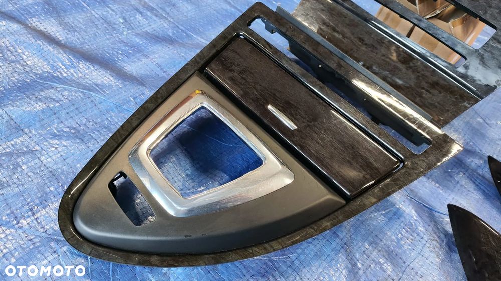 DEKORY DREWNO LISTWY OZDOBNE BOCZKÓW DRZWI RAMKA BIEGÓW PANEL KONSOLI DESKI KRATKA NAWIEWU POPIELNICZKA LISTWA SCHOWKA KOMPLET BMW E63 E64 LCI LIFT ANGLIK UK - 7