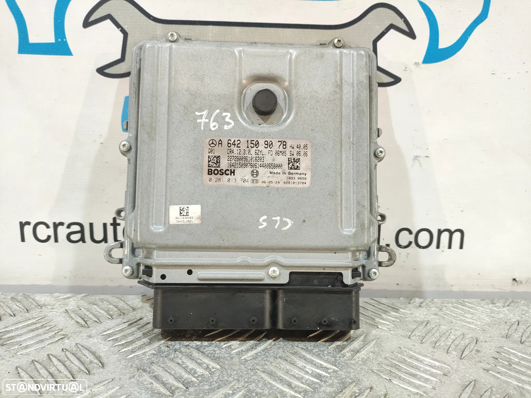 CENTRALINA ECU MOTOR BOSCH MERCEDES BENZ CLASS CLS C219 W219 320 CDI 211CV OM642.920 0281013704 A6421509078 - 3