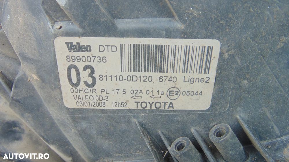 Faruri Toyota Yaris an 2006 cod 89900736 cu defect - 10
