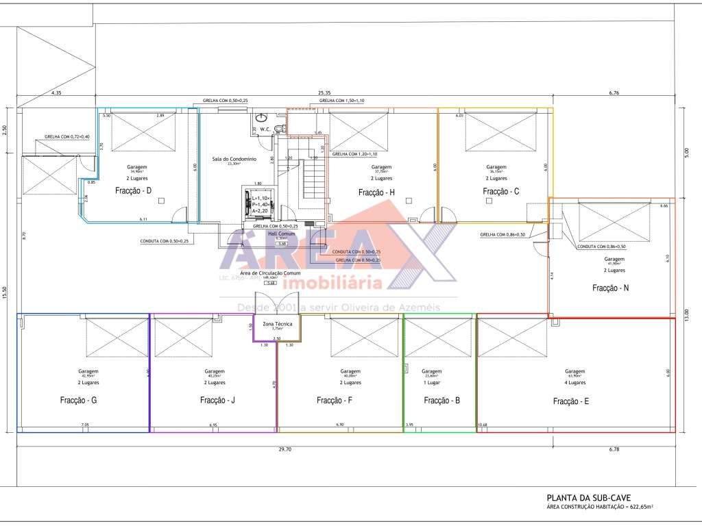 Fração F - T3 1º andar - varandas 15,95m2 - garagem 40m2 - Grande imagem: 3/6