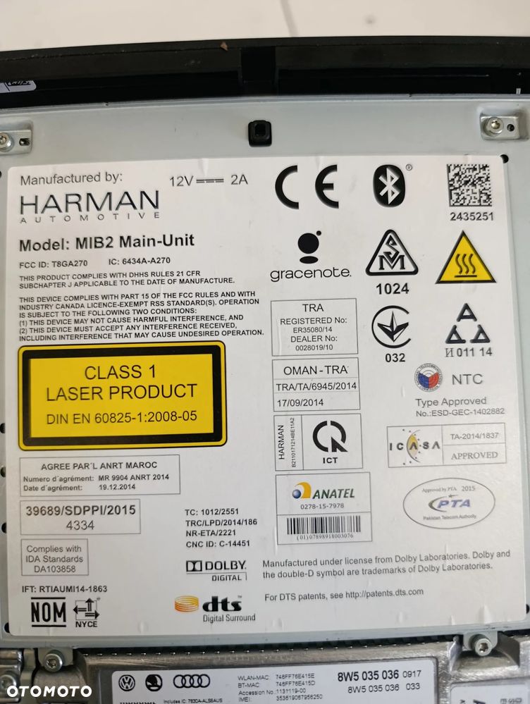 Radio nawigacja czytnik multimedia karty sd Audi A5 II 2 F5 8W - 5