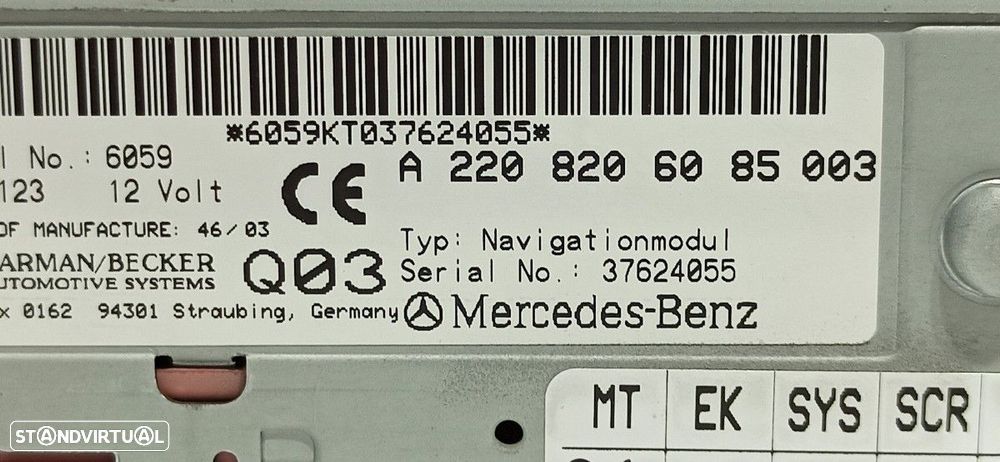 SISTEMA NAVEGAÇÃO GPS MERCEDES CLASE S (W220) BERLINA 400 CDI (220.028) - 4