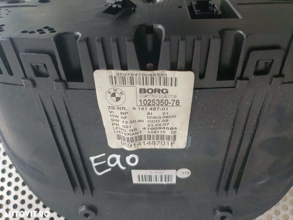 Ceasuri Bord BMW Seria 3 E90 E91 2.0 Diesel Manual Volan Stanga - 4