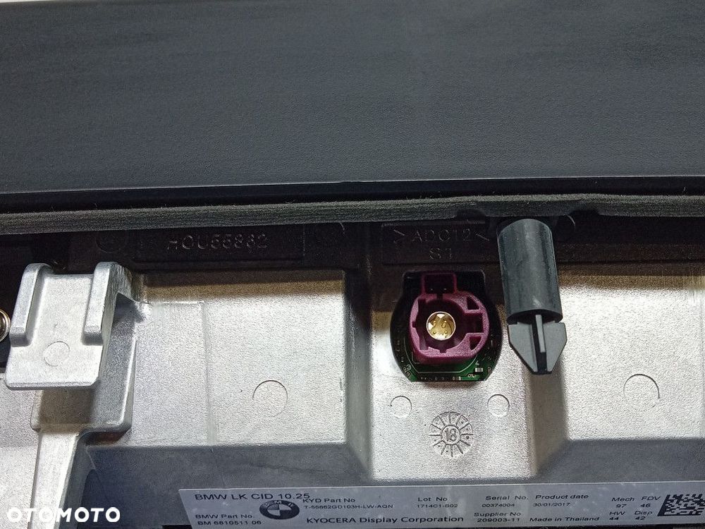 BMW 5 G30 G31 WYŚWIETLACZ EKRAN RADIA NAVI CID 10.25 6810511 - 3