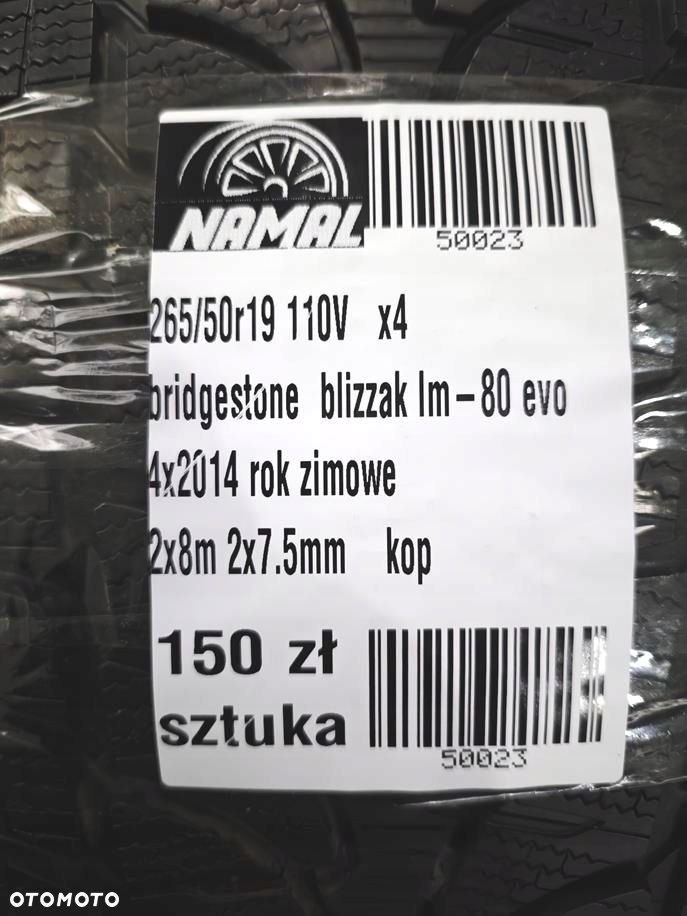 265/50R19 bridgestone 8mm opony zimowe 50023 - 11