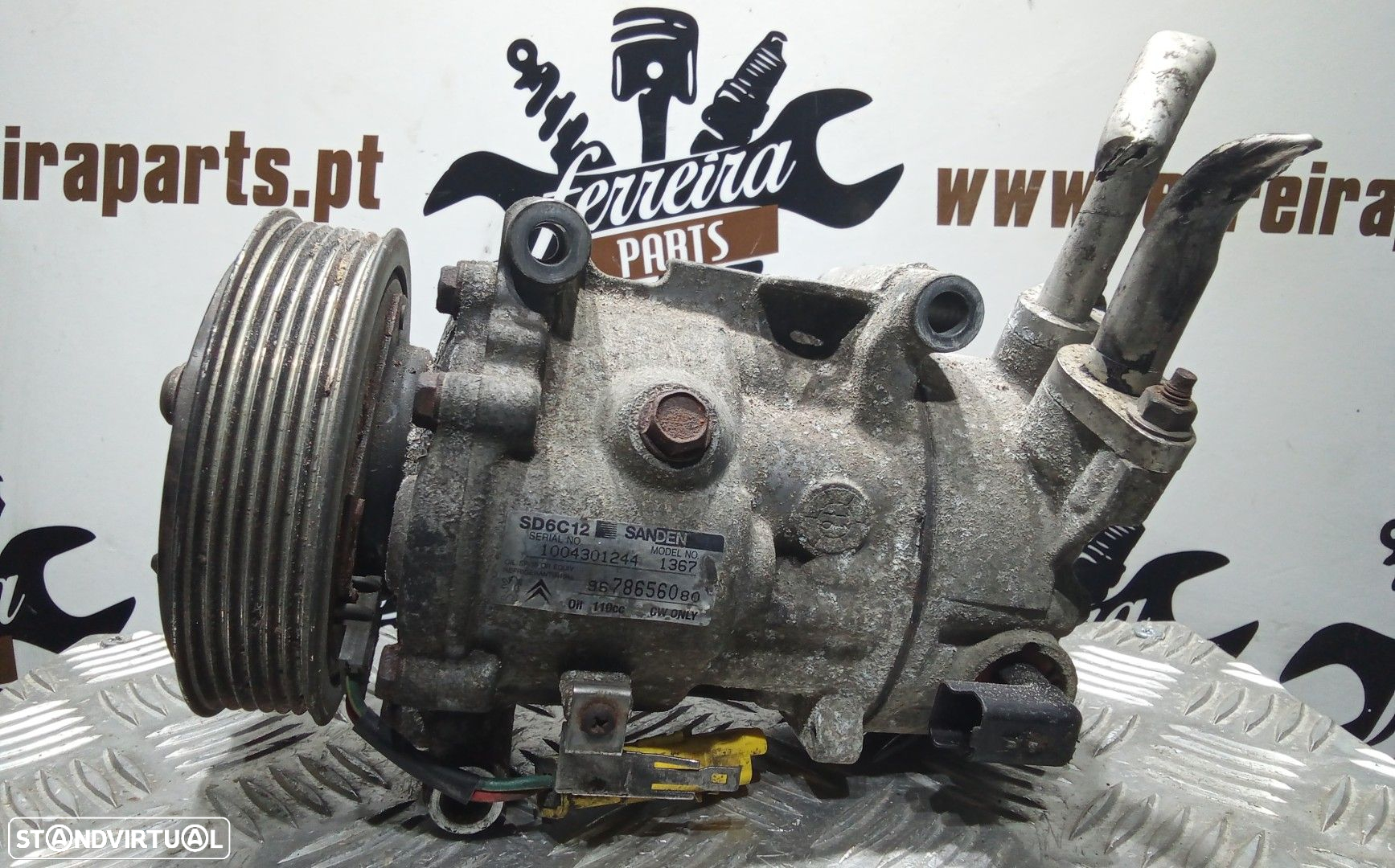 Compressor de ar condicionado Peugeot 308 1.6 eHDI REF: 9678656080 - 4