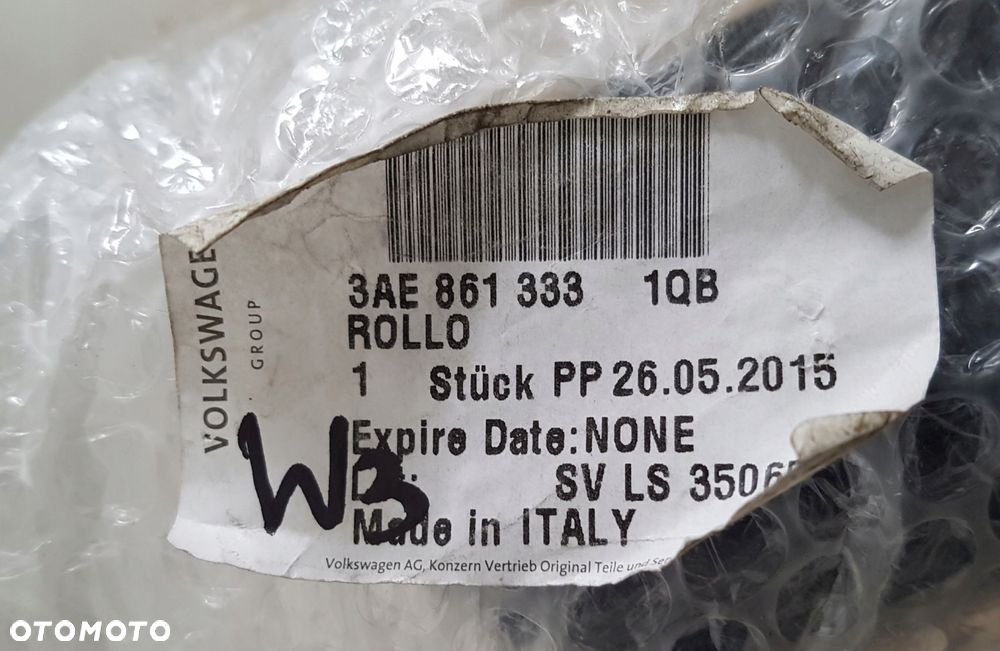 vw passat b7 roleta przeciwsłoneczna drzwi lewy tył 3ae861333 1qb - 5