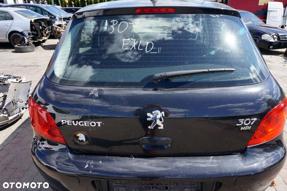 KLAPA BAGAŻNIKA TYLNA 307 LIFT 5D HB EXLD  CZARNY PEUGEOT 2005-2007 - 1