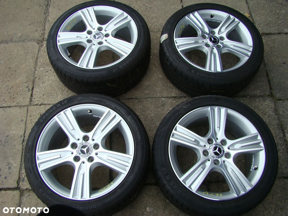 a291 5x112 Mercedes Benz w204 przód 7,5jx17 225/45 tył 8,5Jx17 245/40 lato - 1