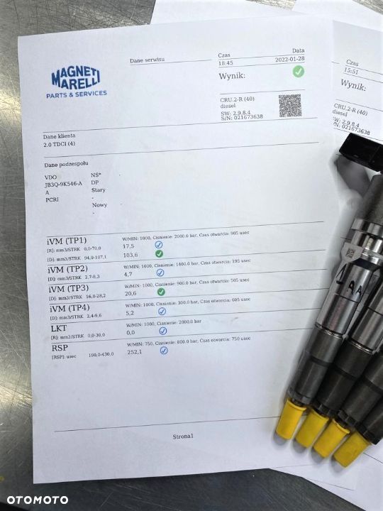 WTRYSKIWACZ TEST 2.0 TDCI JB3Q 9K546 AA WTRYSK WYDRUK IMA FORD TRANSIT MK8 RANGER CUSTOM RAPTOR - 4
