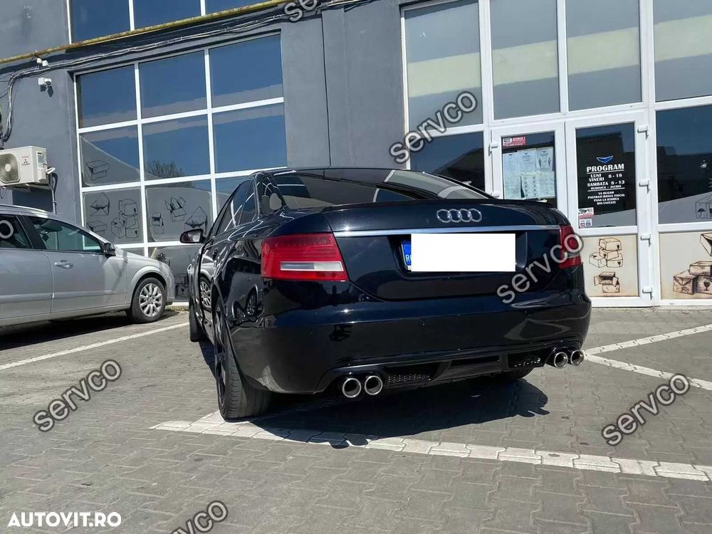 Prelungire spoiler tuning sport bara spate Audi A6 C6 4F ABT Sedan S line RS6 S6 2004-2008 ver. 2 - 1