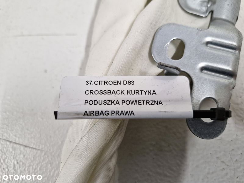 CITROEN DS3 CROSSBACK KURTYNA PODUSZKA POWIETRZNA AIRBAG PRAWA 9838447180 - 6