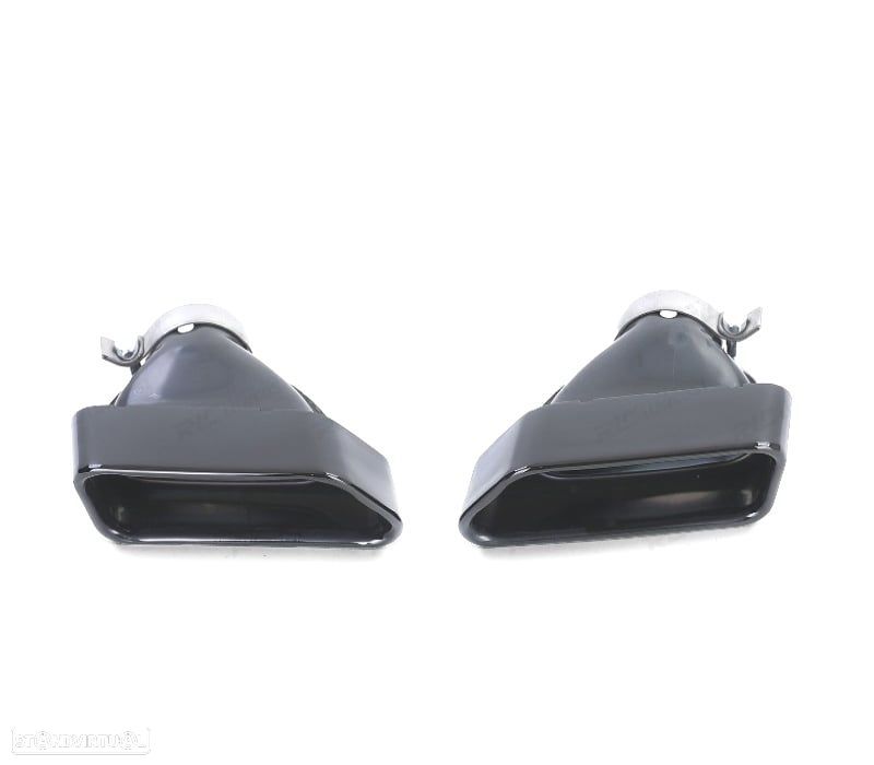 PONTEIRAS DE ESCAPE BMW F10 F11 F12 F13 LOOK V8 PRETO - 2