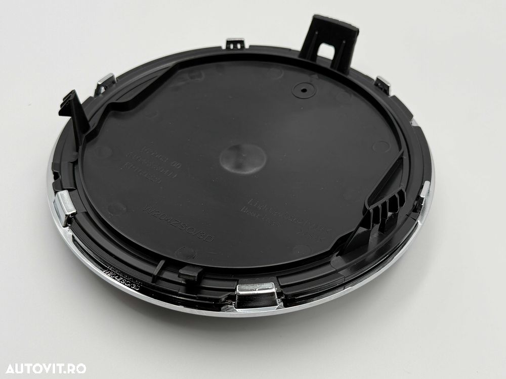 Emblema Compatibila Mercedes W204 C class crom/negru 3D - 7