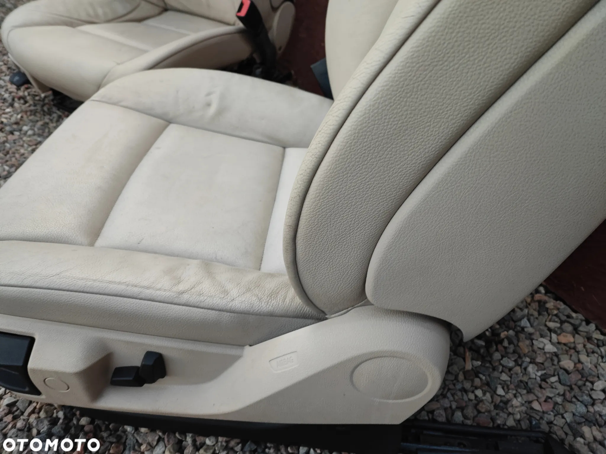 BMW F10 / F11 ORYGINALNE FOTELE PRZEDNIE LEWEY / PRAWY W KOLORZE OYSTER / DAKOTA CREMA ELEKTRYCZNE, PODGRZEWANE O NR. 52 10 9 172 763 OEM - 13