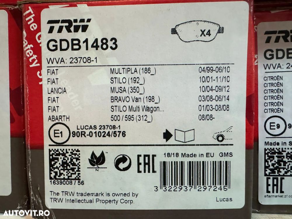 GDB1483 | Set Placute Frana | Opel Combo D - 1