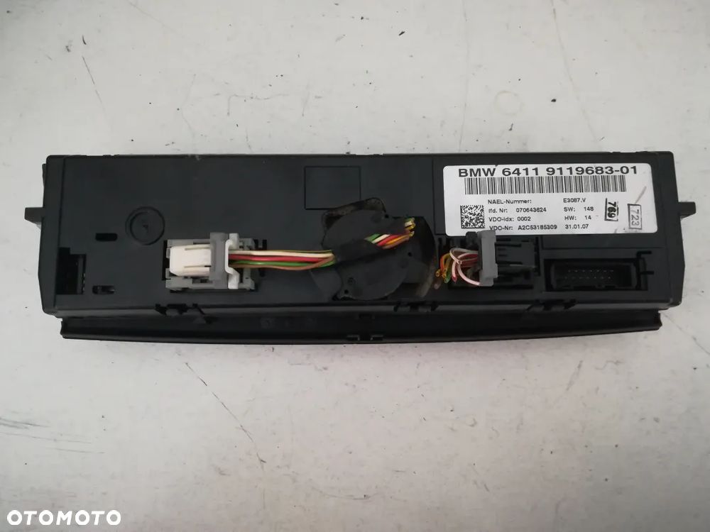 PANEL NAWIEWU KLIMATYZACJI BMW E87, E81, E82 9119683 5 E39 - 4