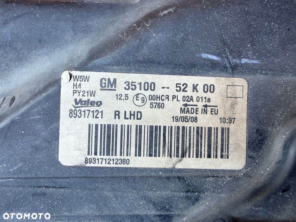 Lampa przednia OPEL AGILA B PRAWA EUROPA ORYGINALNA VALEO - 4