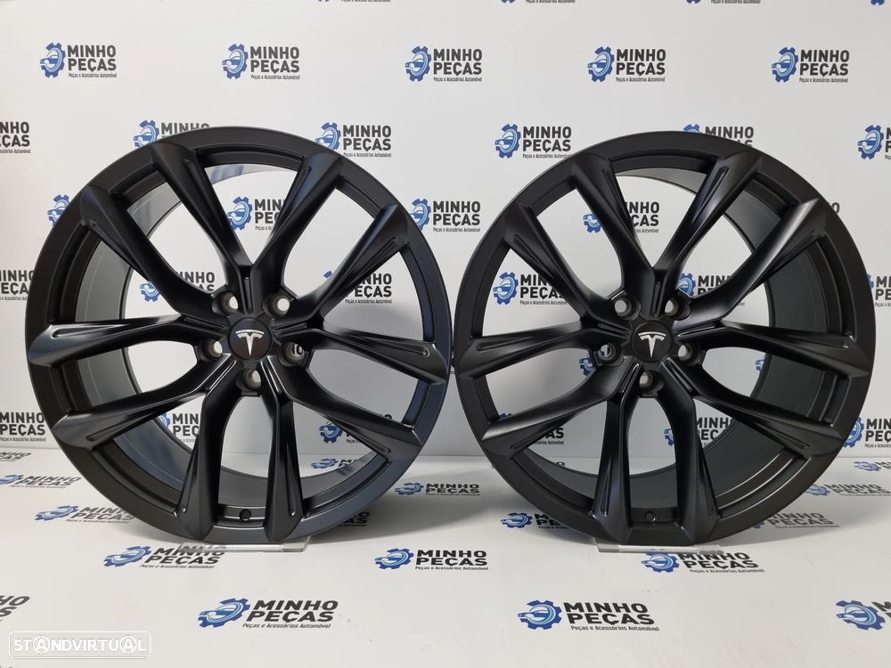 Jantes Tesla Model 3 T Sportline em 21 (5x120) Matt Black - 1