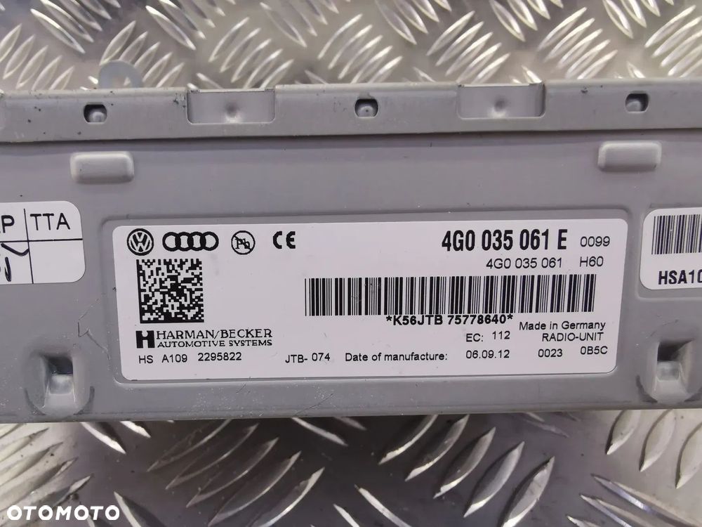 VW TOUAREG 7P 10-18R RADIO TUNER RADIOWY 4G0035061E 4G0035061 E - 3