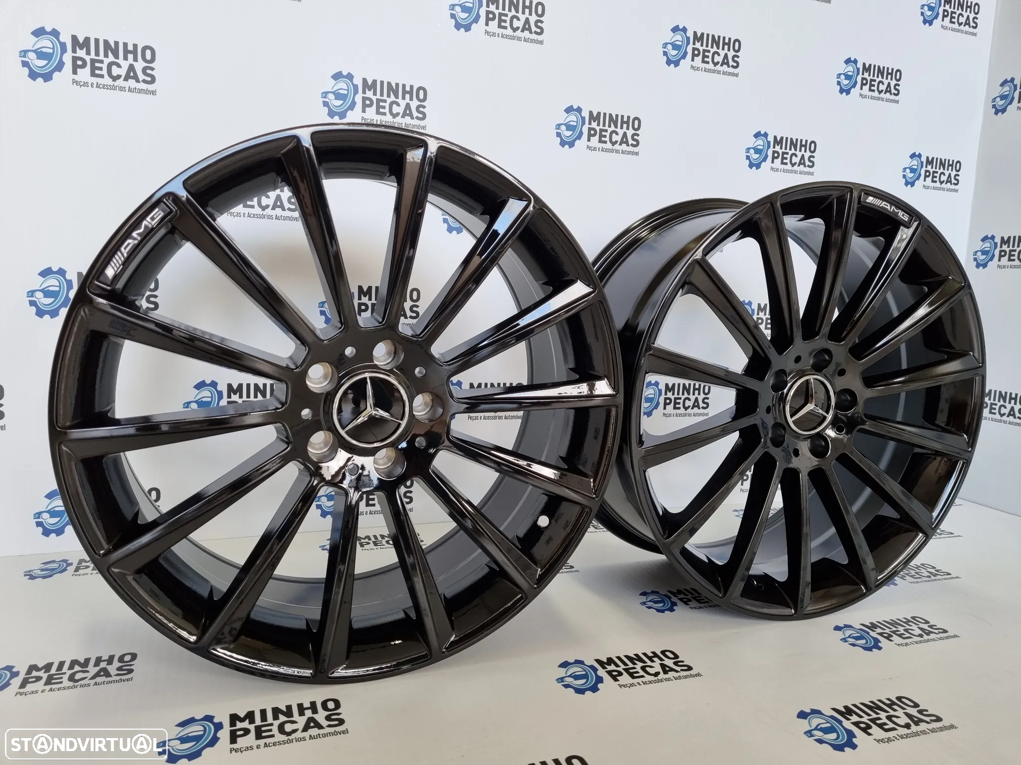 Jantes Mercedes (C63) AMG Turbine em 20 Preto Brilho - 2