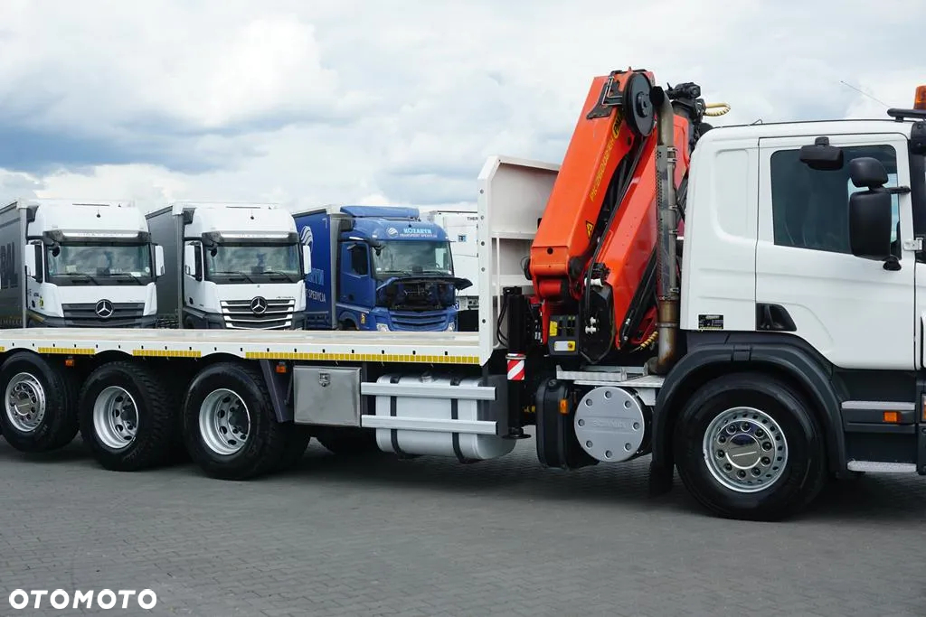 Scania / P 420  / 8 X 4 / TRIDEM / SKRZYNIOWY + HDS / PALFINGER PK 26002 /  WYS. 12 M / DŁ. 8 M - 18