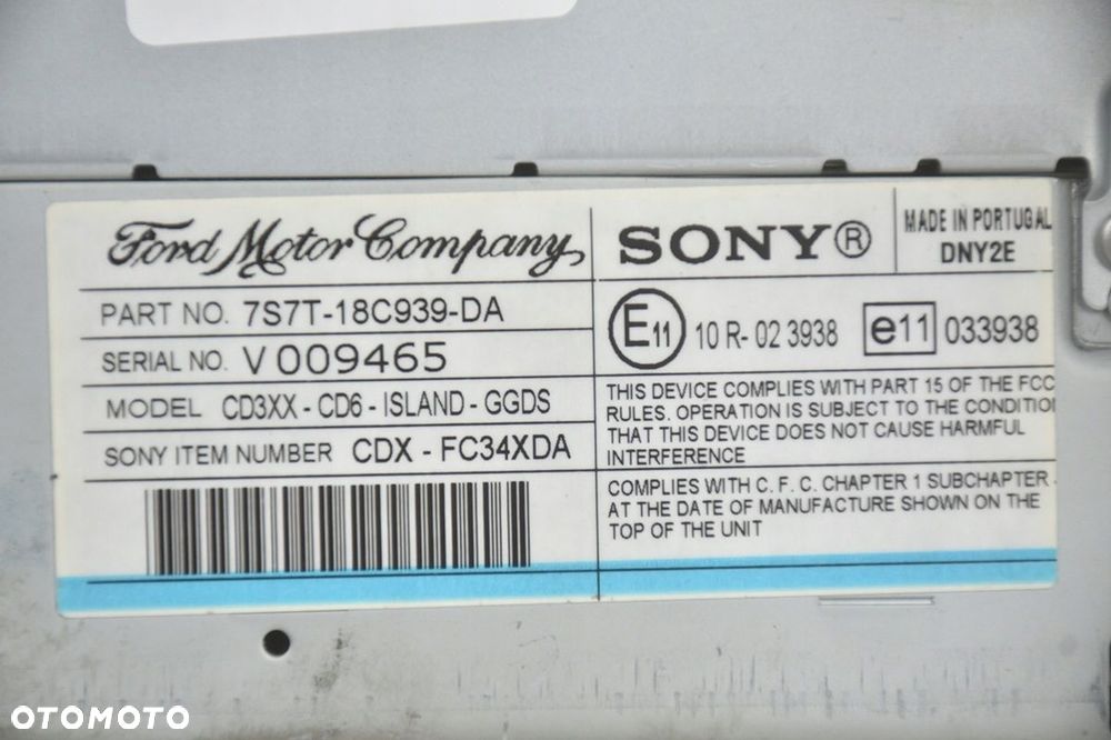 radio nawigacja ford mondeo s-max 7s7t-18c939-da - 4