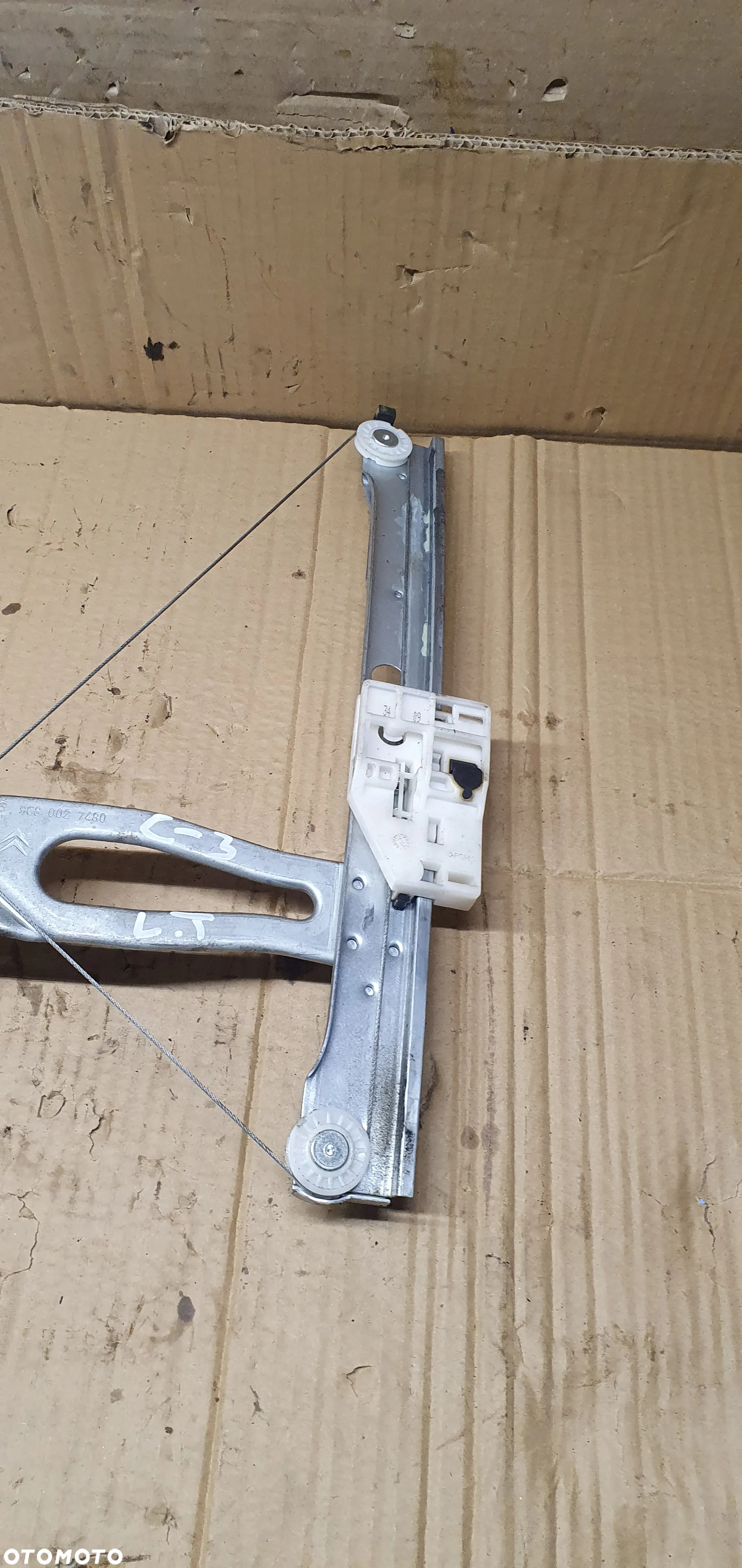 Mechanizm podnośnik szyby lewy tył Citroen C3 I 9680027480 - 2