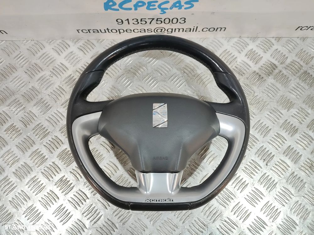 VOLANTE GUIADOR COMPLETO ORIGINAL CITROEN DS3 DS 3 96883081ZD PELE AIRBAG - 9